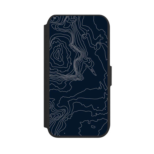 Apple iPhone 7 NIVOflip Lignes de Contour de Montagne Sombres
