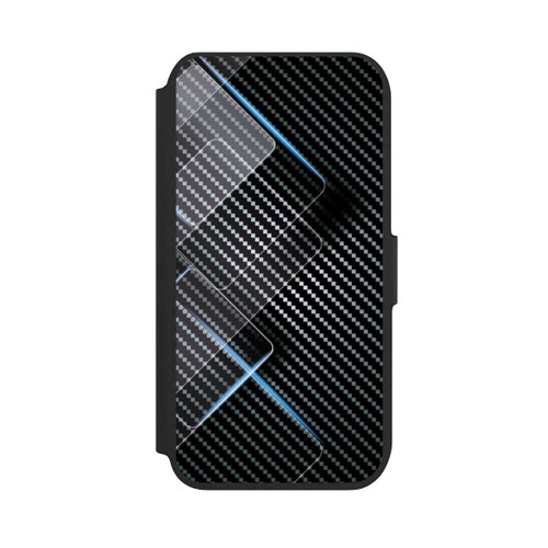 Apple iPhone 8 NIVOflip Blaue Linien auf Karbon