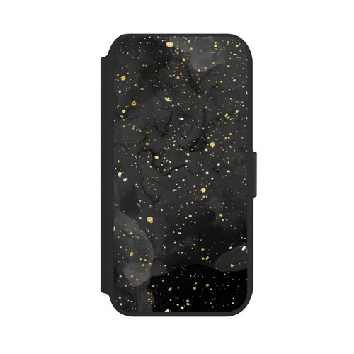 Apple iPhone 8 NIVOflip Glitzernder Marmor-Schwarz-Gold-Look