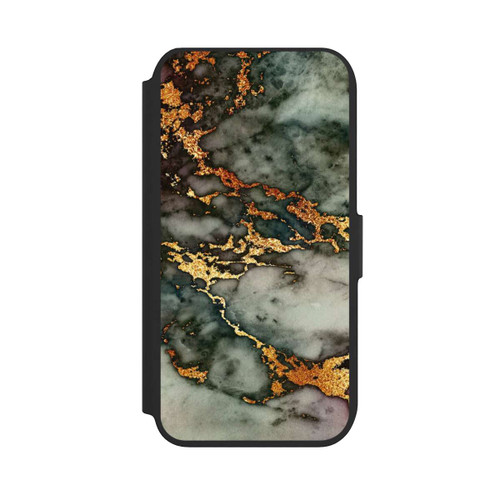 Apple iPhone 8 NIVOflip Grauer und goldener Marmor Look
