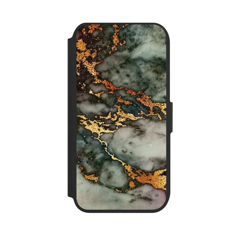 iPhone 8 NIVOflip Grauer und goldener Marmor Look