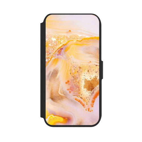 Apple iPhone 8 NIVOflip Orangefarbener Glitzer Marmorlook