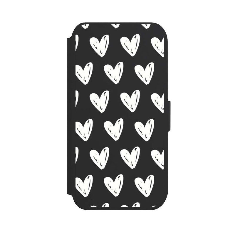 iPhone 8 NIVOflip Coeurs blancs transparente