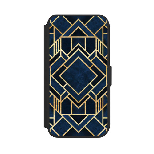 Apple iPhone 8 NIVOflip Kunst Deko Blau Golddruck