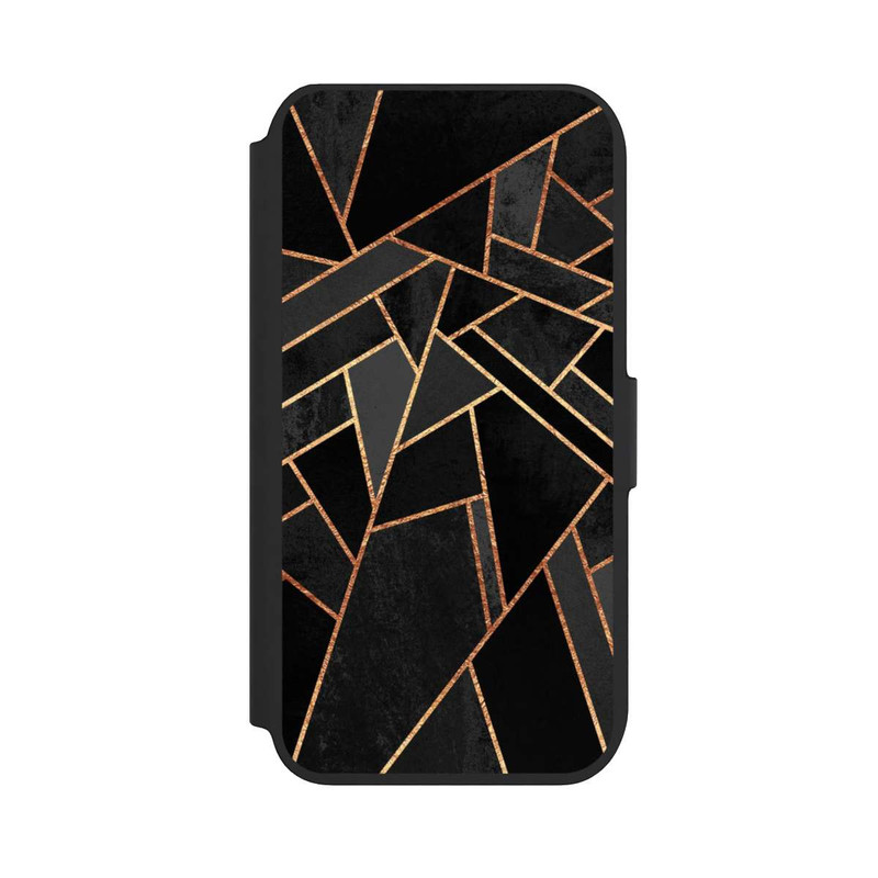 iPhone 8 NIVOflip Schwarze Nacht Gold Druck