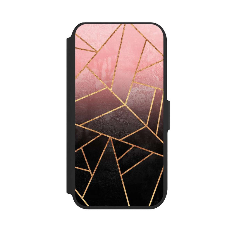 iPhone 8 NIVOflip Pinker und Schwarzer Stein Gold Druck