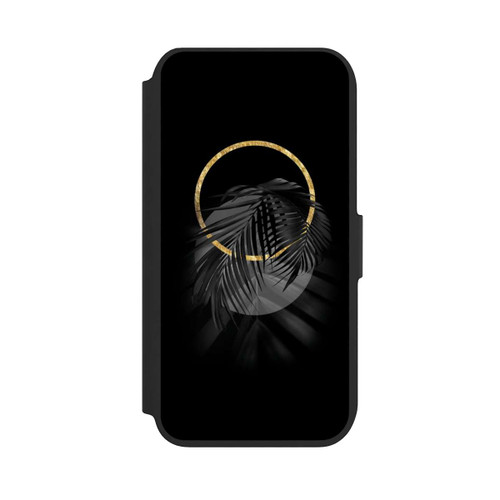 Apple iPhone 8 NIVOflip tropische Blätter schwarz