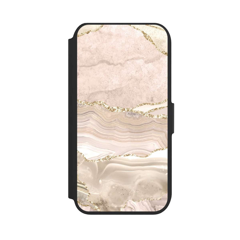 iPhone 8 NIVOflip Marmor rosa-goldene Streifen