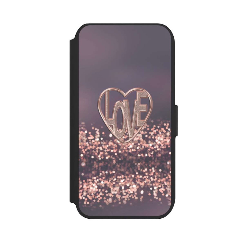 iPhone 8 NIVOflip LOVE Rose Pailleté