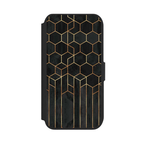 Apple iPhone 8 NIVOflip Schwarze Sechsecke