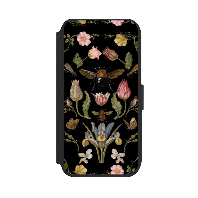 iPhone 8 NIVOflip Wildblumen und Biene Schwarz
