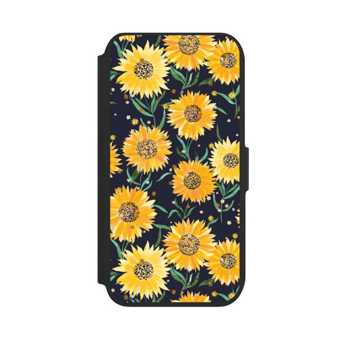 Apple iPhone 8 NIVOflip Sonnenblumen schwarz