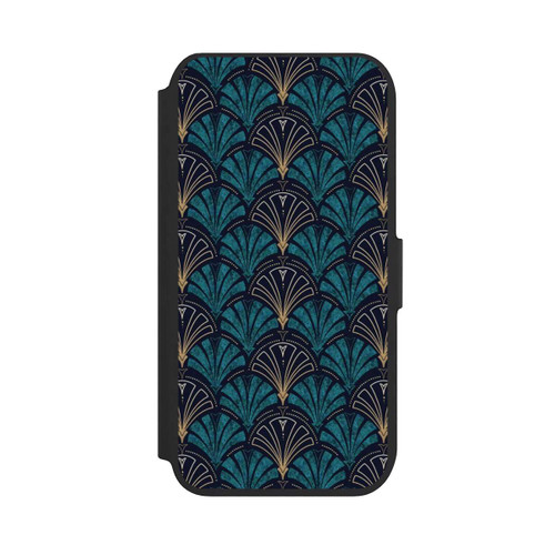 Apple iPhone 8 NIVOflip Art Deco Aquamarin Gold