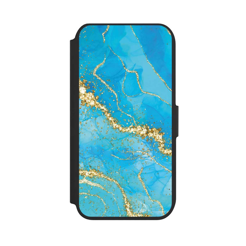 iPhone 8 NIVOflip Türkis-goldene Tapete