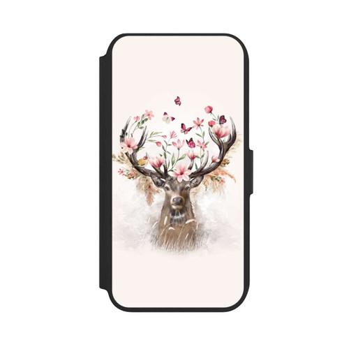 Apple iPhone 8 NIVOflip Hirsch Blumen Geweih