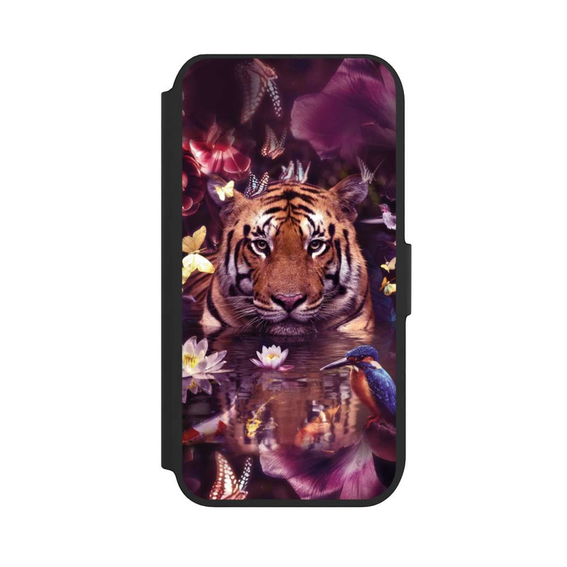 iPhone 8 NIVOflip Tiger Blumenrahmen