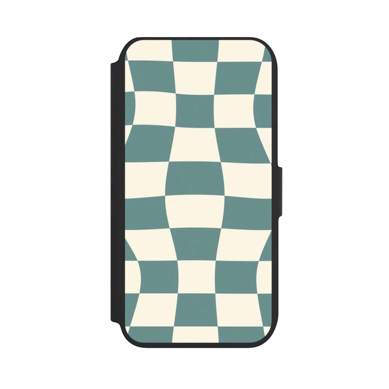 iPhone 8 NIVOflip Schachbrett Petrol