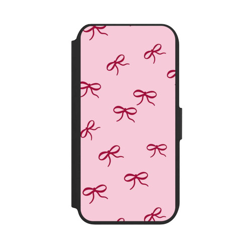 Apple iPhone 8 NIVOflip Schleifen Muster Rot Pink