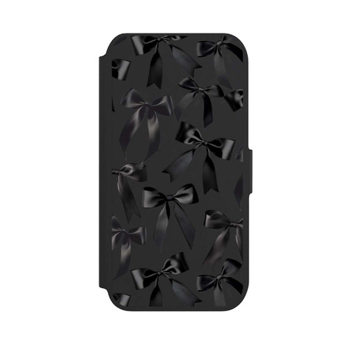Apple iPhone 8 NIVOflip Schwarze Satinschleifen