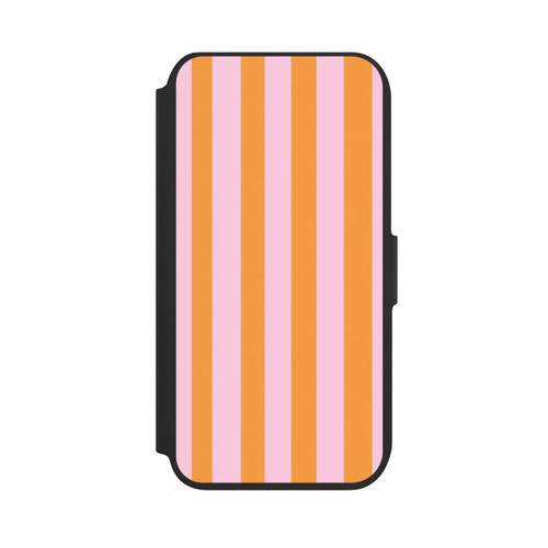 Apple iPhone 8 NIVOflip Orange Rosa Streifen