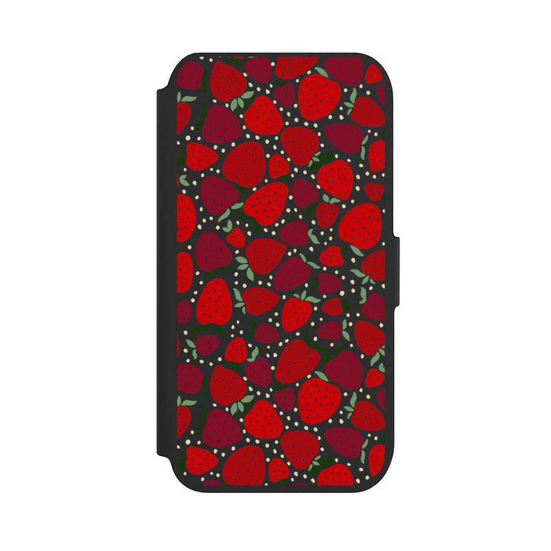 iPhone 8 NIVOflip Erdbeermuster Comic Transparent