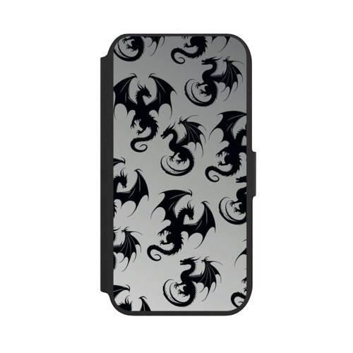Apple iPhone 8 NIVOflip Dragon Pattern Grey