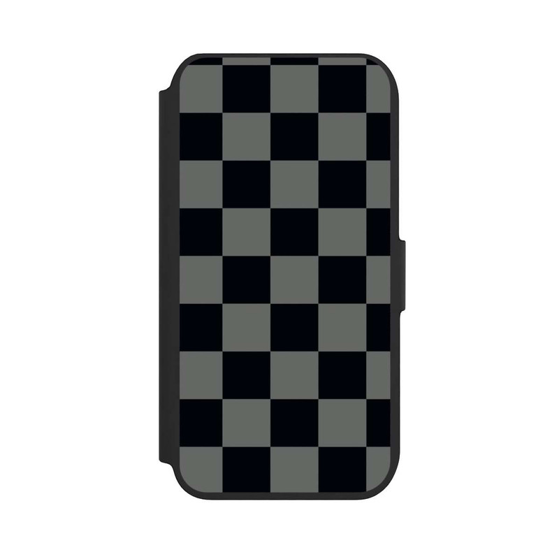 iPhone 8 NIVOflip Schachbrett Schwarz Grau