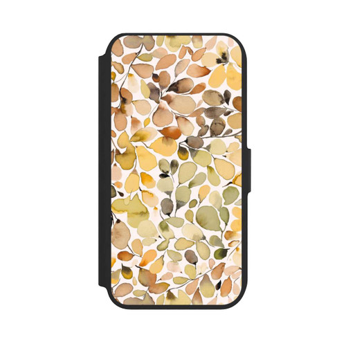 Apple iPhone 8 NIVOflip Eukalyptus Aquarellblätter Braun Herbst