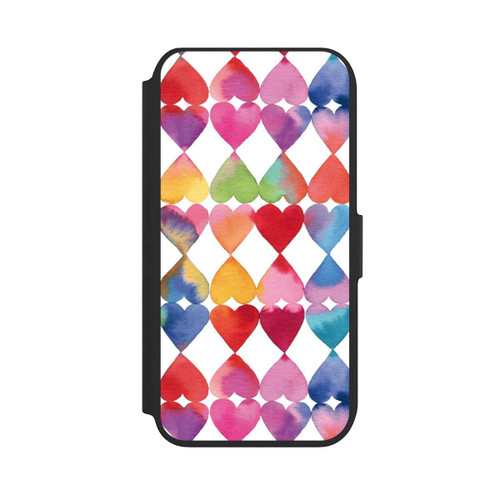 Apple iPhone 8 NIVOflip Buntes Herz Watercolor Muster