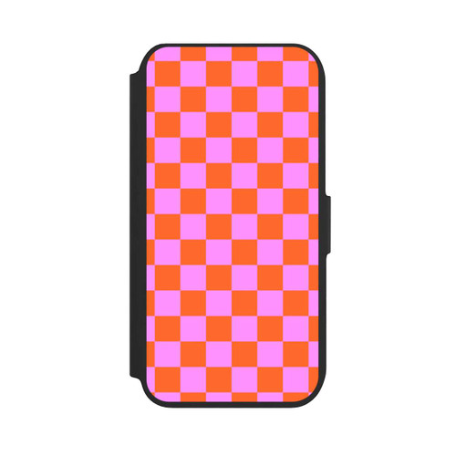 Apple iPhone 8 NIVOflip Schachbrett Orange Rosa