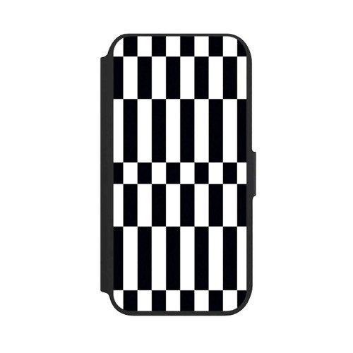 Apple iPhone 8 NIVOflip Checked Abstract Bold Black and White Color Block