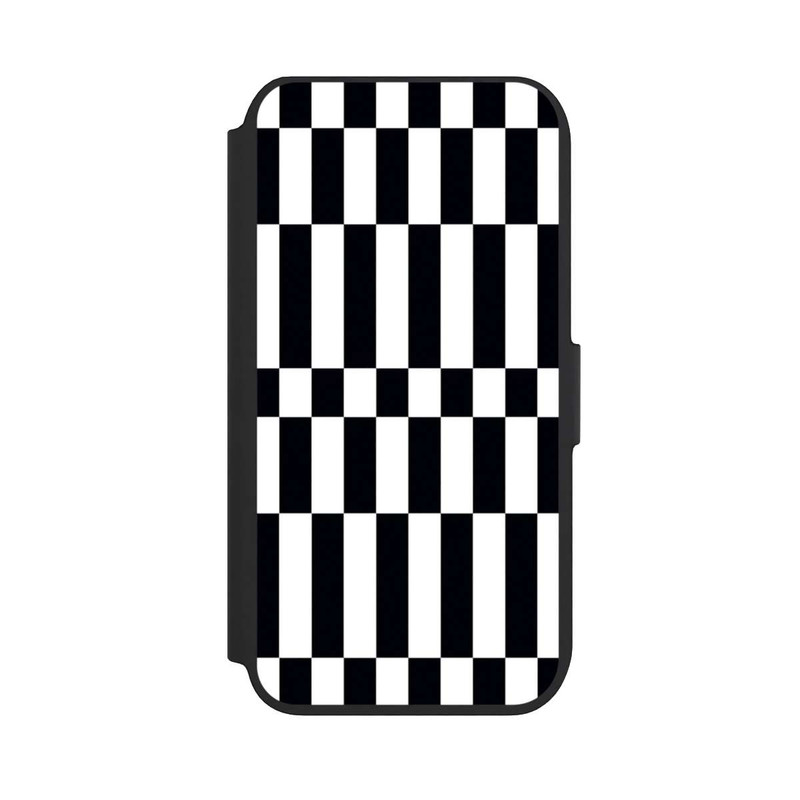 iPhone 8 NIVOflip Checked Abstract Bold Black and White Color Block