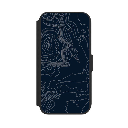Apple iPhone 8 NIVOflip Berg Höhenlinien Dunkel