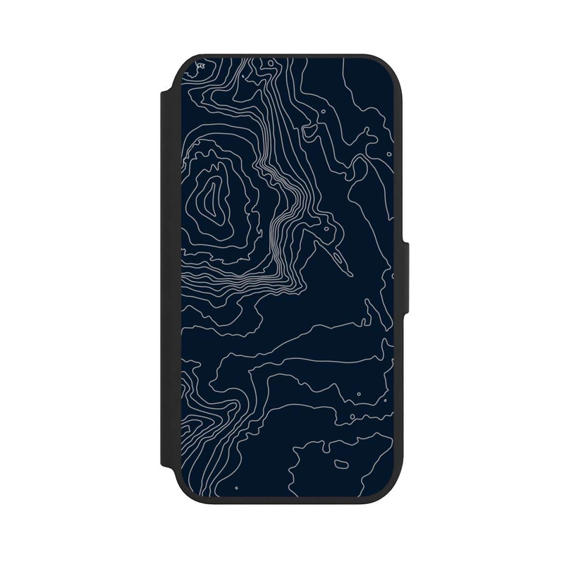 iPhone 8 NIVOflip Berg Höhenlinien Dunkel