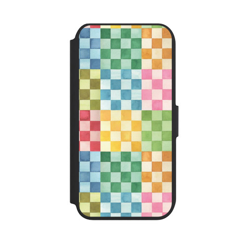 Apple iPhone 8 NIVOflip Checkerboard Watercolor Chess Geometric Red