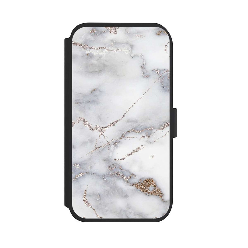 iPhone 11 NIVOflip Silberglitzer Marmorlook