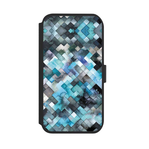 Apple iPhone 11 NIVOflip stimmungsvolles geometrisches Muster blau