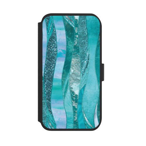 Apple iPhone 11 NIVOflip glamouröser Glitzerlook blau