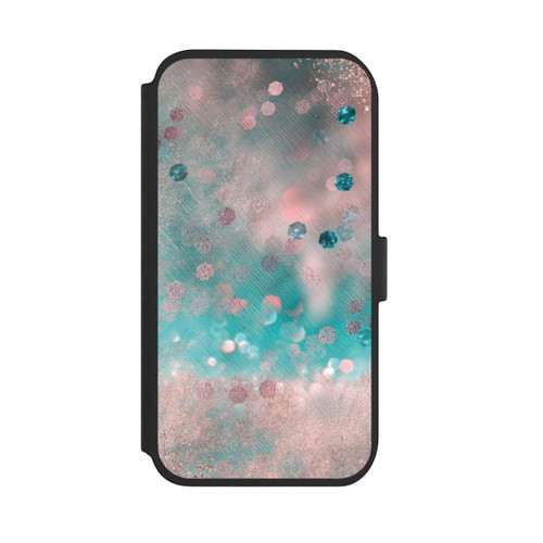 Apple iPhone 11 NIVOflip Türkis-glamouröser Glitzerlook