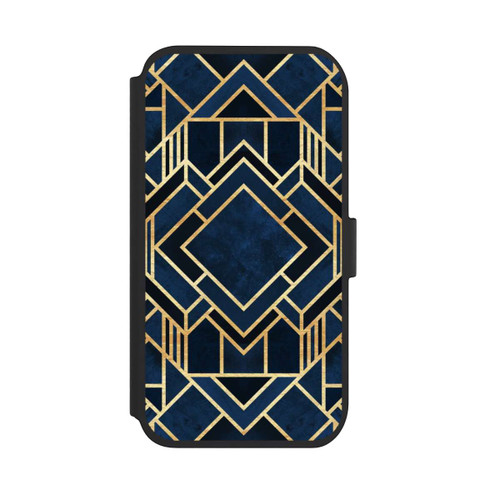 Apple iPhone 11 NIVOflip Kunst Deko Blau Golddruck