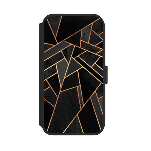 Apple iPhone 11 NIVOflip Schwarze Nacht Gold Druck
