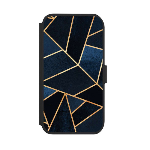 Apple iPhone 11 NIVOflip Navy Stein Golddruck
