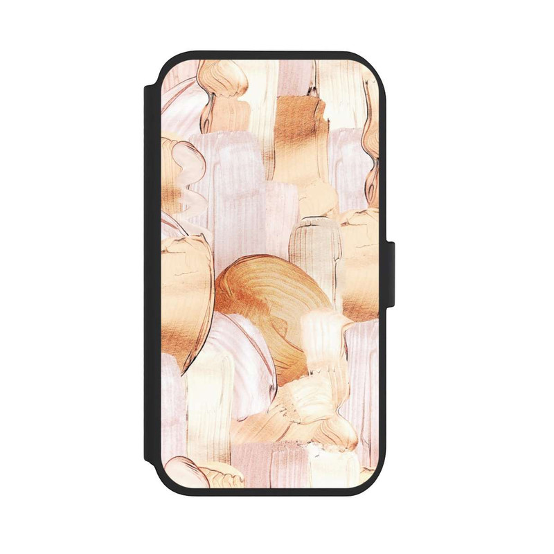 iPhone 11 NIVOflip White/Gold Brush Pattern