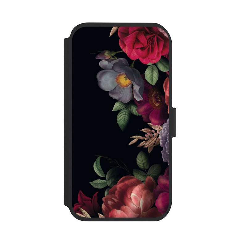 iPhone 11 NIVOflip Blumen Auf Schwarz