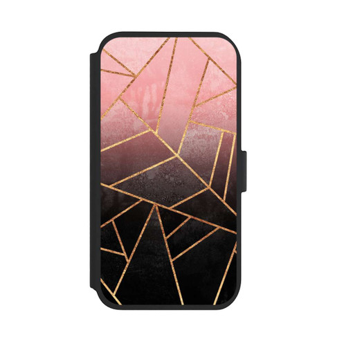 Apple iPhone 11 NIVOflip Pinker und Schwarzer Stein Gold Druck