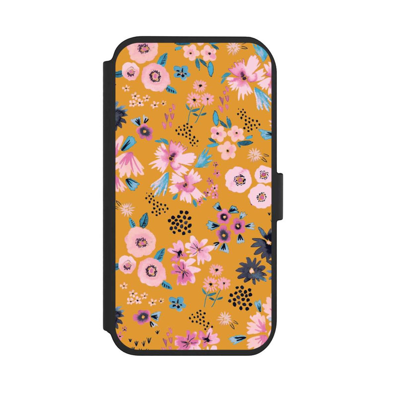 iPhone 11 NIVOflip Kleine Blumen senfgelb