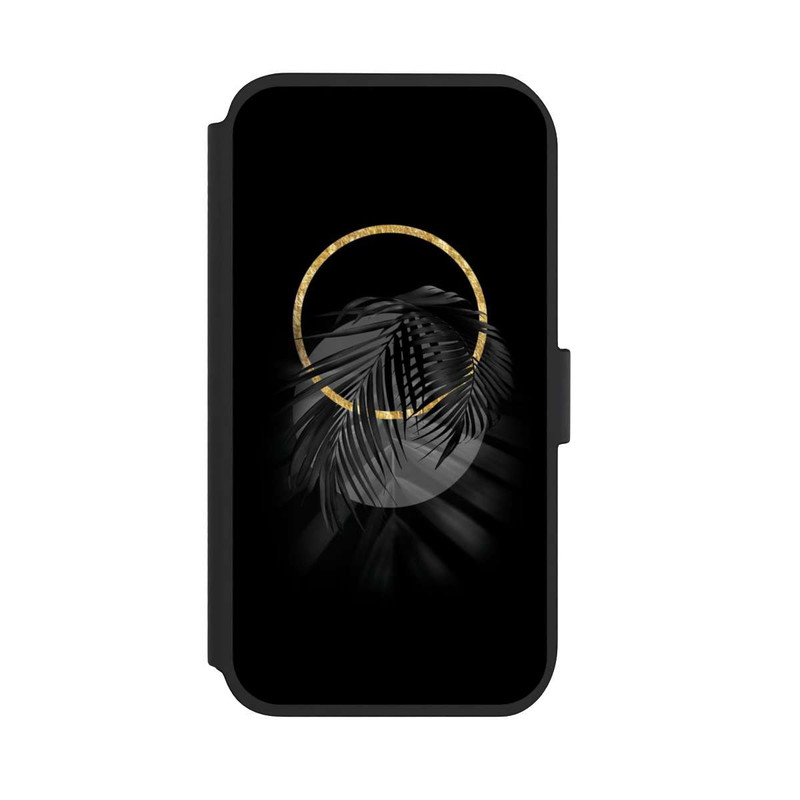 iPhone 11 NIVOflip tropische Blätter schwarz