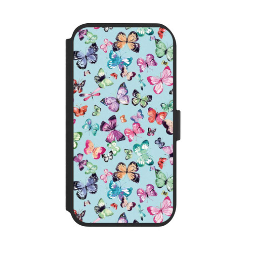 Apple iPhone 11 NIVOflip Schmetterlinge rosa orange blau