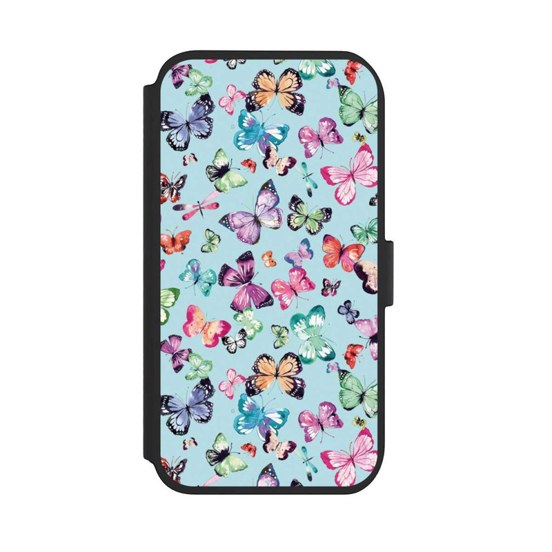 iPhone 11 NIVOflip Schmetterlinge rosa orange blau