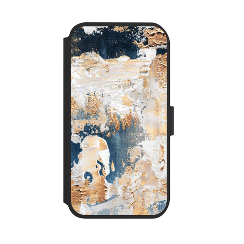 Apple iPhone 11 NIVOflip Abstraktion Blau und Gold